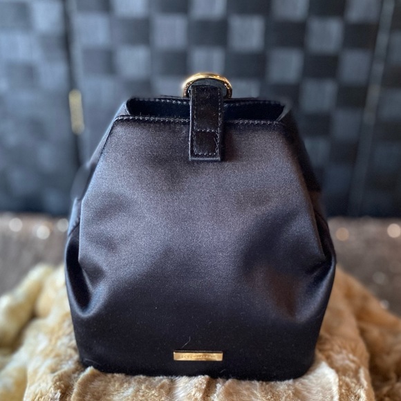 BCBGMaxAzria Handbags - BCBG MaxAzria Black Satin Evening Purse